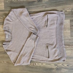 Croft & Barrow Sweater With Zippered Front Pockets